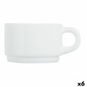 Taza Luminarc Apilable Apilable Blanco Vidrio 280 ml (6 Unidades) (Pack 6x)