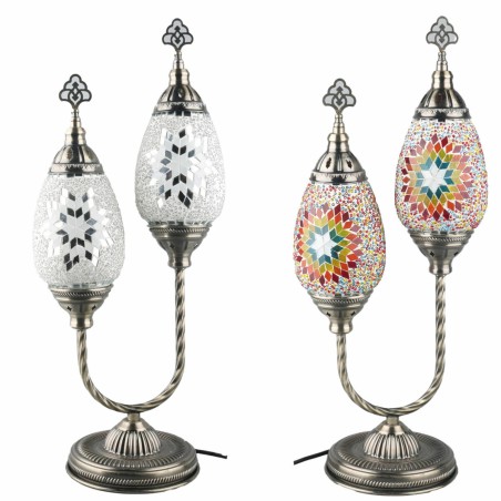 Desk lamp DKD Home Decor 24 x 15 x 55 cm Crystal Metal Multicolour 220 V 50 W (2 Units) Desk lamp DKD Home Decor 24 x 15 x 55 cm Crystal Metal Multicolour 220 V 50 W (2 Units)