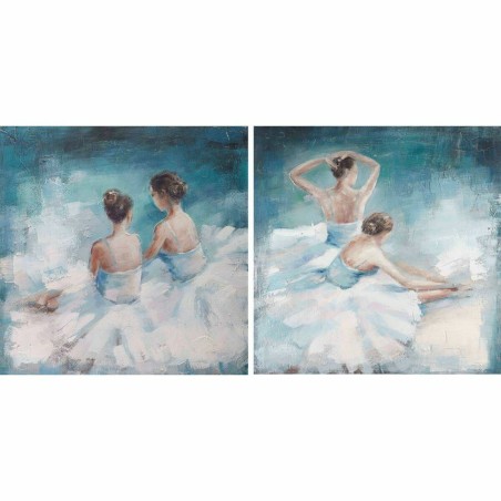 Cuadro DKD Home Decor 100 x 3,5 x 100 cm Bailarina Ballet Romántico (2 Unidades) Cuadro DKD Home Decor 100 x 3,5 x 100 cm Bailarina Ballet Romántico (2 Unidades)