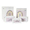 Conjunto de Cestos DKD Home Decor Amarelo Branco Cinzento Cor de Rosa Madeira de paulónia Infantil 40 x 30 x 55 cm (5 Peças) (5 