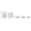 Conjunto de Cestos DKD Home Decor Amarelo Branco Cinzento Cor de Rosa Madeira de paulónia Infantil 40 x 30 x 55 cm (5 Peças) (5 