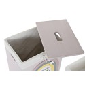 Conjunto de Cestos DKD Home Decor Amarelo Branco Cinzento Cor de Rosa Madeira de paulónia Infantil 40 x 30 x 55 cm (5 Peças) (5 