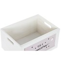 Conjunto de Cestos DKD Home Decor Amarelo Branco Cinzento Cor de Rosa Madeira de paulónia Infantil 40 x 30 x 55 cm (5 Peças) (5 