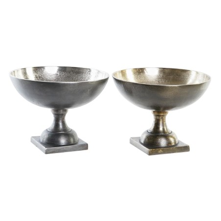 Centerpiece DKD Home Decor 25 x 25 x 19 cm Silver Golden Modern (2 Units) Centerpiece DKD Home Decor 25 x 25 x 19 cm Silver Golden Modern (2 Units)