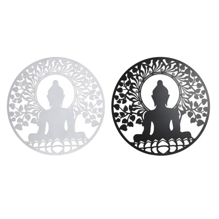 Decoración de Pared DKD Home Decor 98 x 1 x 98 cm 100 x 1 x 100 cm Negro Buda Blanco Oriental (2 Unidades) Decoración de Pared DKD Home Decor 98 x 1 x 98 cm 100 x 1 x 100 cm Negro Buda Blanco Oriental (2 Unidades)