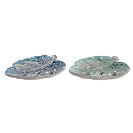 Centrotavola DKD Home Decor 43 x 36 x 9 cm Azzurro Verde 45 x 36 x 9 cm Foglia della pianta Centrotavola DKD Home Decor 43 x 36 x 9 cm Azzurro Verde 45 x 36 x 9 cm Foglia della pianta