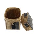Conjunto de Cestas DKD Home Decor Natural 33 x 33 x 40 cm Bambu 32 x 32 x 40 cm Boho