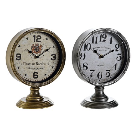 Tafelklok DKD Home Decor Dourado Prateado Metal Cristal Vintage 20,5 x 13,5 x 28 cm (2 Unidades) Tafelklok DKD Home Decor Dourado Prateado Metal Cristal Vintage 20,5 x 13,5 x 28 cm (2 Unidades)