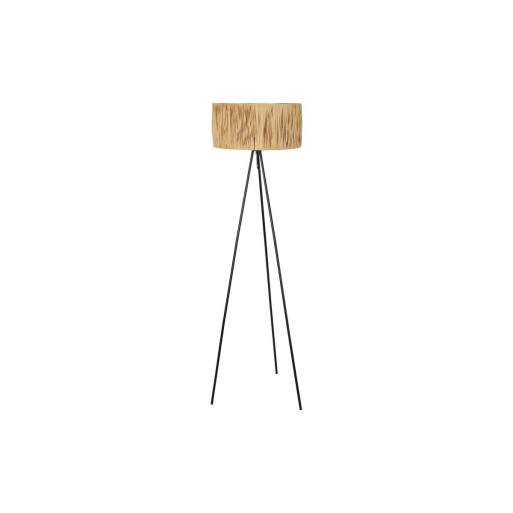 Floor Lamp DKD Home Decor Brown Black Metal Raffia 50 W 220 V 56 x 46 x 140 cm