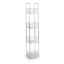 Prateleira de Casa de Banho Berilo W4870 Transparente Prateado Metal Plástico