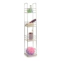 Prateleira de Casa de Banho Berilo W4870 Transparente Prateado Metal Plástico