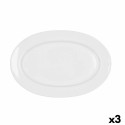 Recipiente de Cozinha Bidasoa Glacial Cerâmica Branco (32 x 22 cm) (Pack 3x)