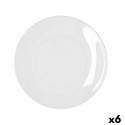 Prato de Jantar Bidasoa Glacial Coupe Branco Cerâmica 25 cm (6 Unidades) (Pack 6x)