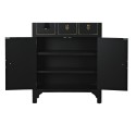 Chest of drawers DKD Home Decor Black Golden Fir MDF Wood Oriental 63 x 28 x 101 cm