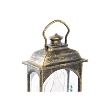 Décoration lumineuse DKD Home Decor Noël Noir Doré (7 x 4 x 13,5 cm) (3 Unités)