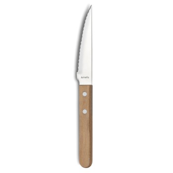 Faca para Carne Amefa Pizza Bois Metal Madeira (21 cm) (Pack 12x)