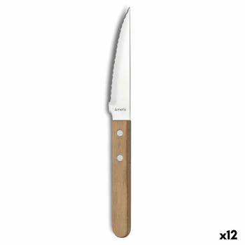 Faca para Carne Amefa Pizza Bois Metal Madeira (21 cm) (Pack 12x)