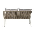 Conjunto de Sofá y Mesa DKD Home Decor Cristal ratán sintético Acero (190 x 190 x 70 cm)