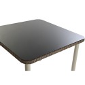 Conjunto de Sofá y Mesa DKD Home Decor Cristal ratán sintético Acero (190 x 190 x 70 cm)