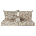 Sofá de 2 Plazas DKD Home Decor Beige Marrón Algodón Amarillo (145 x 76 x 13 cm)
