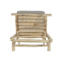 Tumbona DKD Home Decor Natural Teca Poliéster Gris claro (209 x 86 x 35 cm)