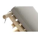 Tumbona DKD Home Decor Natural Teca Poliéster Gris claro (209 x 86 x 35 cm)