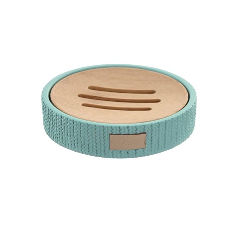 Saboneteira DKD Home Decor 11 x 11 x 2,5 cm Cimento Verde