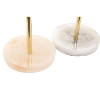 Espelho DKD Home Decor 18 x 13 x 35 cm Cinzento Bege Dourado Metal Branco Resina Cinzento claro (2 Unidades)