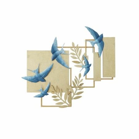 Decoração de Parede DKD Home Decor Azul Dourado Ave 84,5 x 8,3 x 72,4 cm Decoração de Parede DKD Home Decor Azul Dourado Ave 84,5 x 8,3 x 72,4 cm