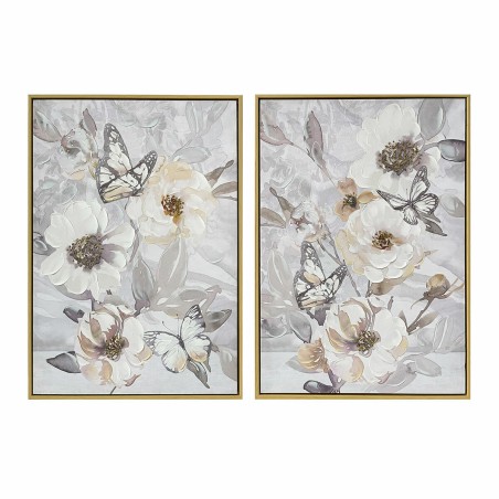 Cadre DKD Home Decor Fleurs (50 x 3,5 x 70 cm) (2 Unités) Cadre DKD Home Decor Fleurs (50 x 3,5 x 70 cm) (2 Unités)