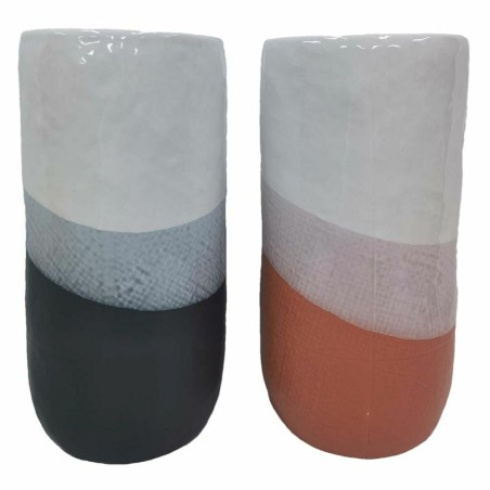 Vase DKD Home Decor Tricolore 13 x 13 x 25 cm Dolomite (2 Unités) Vase DKD Home Decor Tricolore 13 x 13 x 25 cm Dolomite (2 Unités)