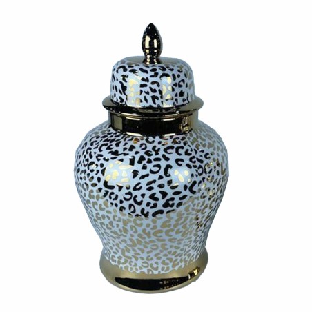 Tibor DKD Home Decor Porcelana Dourado Branco Colonial (25 x 25 x 40 cm)
