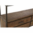 Étagère DKD Home Decor Noir Métal Marron Acacia 145 x 35 x 190 cm