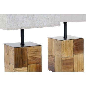 Desk lamp DKD Home Decor 20,5 x 20,5 x 40 cm Fir Metal 220 V 60 W (2 Units)
