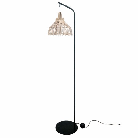 Floor Lamp DKD Home Decor Black Metal Brown Rattan (40 x 40 x 160 cm) Floor Lamp DKD Home Decor Black Metal Brown Rattan (40 x 40 x 160 cm)