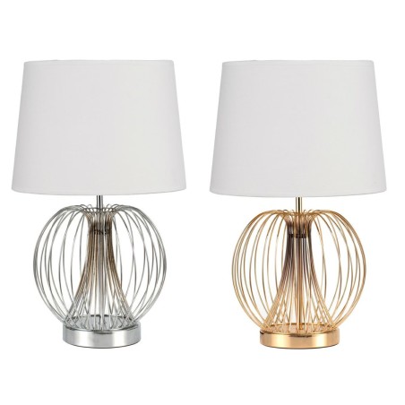 Tischlampe DKD Home Decor 32.5 x 32.5 x 52 cm Metall Weiß 220 V 50 W (2 Stück) Tischlampe DKD Home Decor 32.5 x 32.5 x 52 cm Metall Weiß 220 V 50 W (2 Stück)