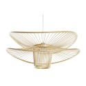 Ceiling Light DKD Home Decor Brown Bamboo 50 W 60 x 60 x 28 cm