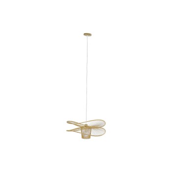 Ceiling Light DKD Home Decor Brown Bamboo 50 W 60 x 60 x 28 cm
