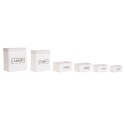 Korbsatz DKD Home Decor Weiß Bambus 40 x 30 x 46 cm (5 Stücke)