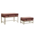 Hocker DKD Home Decor   Rosa Gold Metall (80 x 40 x 47 cm)