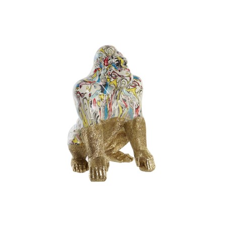 Deko-Figur DKD Home Decor 28,5 x 26,5 x 41 cm Gold Bunt Gorilla Deko-Figur DKD Home Decor 28,5 x 26,5 x 41 cm Gold Bunt Gorilla