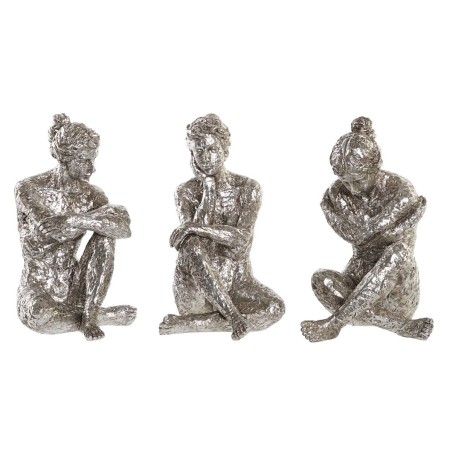Statua Decorativa DKD Home Decor 17 x 15 x 26 cm Donna Argentato (3 Unità) Statua Decorativa DKD Home Decor 17 x 15 x 26 cm Donna Argentato (3 Unità)