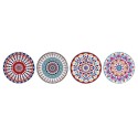 Untersetzer DKD Home Decor Mandala 4 Stück (10,8 x 10,8 x 0,7 cm)