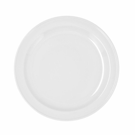 Piatto da pranzo Bidasoa Glacial Ala Estrch Bianco Ceramica Ø 26 cm 26 cm (4 Unità) (Pack 4x)