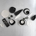 bandeja de aperitivos Bidasoa Fosil Preto Cerâmica Alumina 34 x 20,3 x 3 cm (6 Unidades)