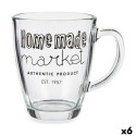 Taza Mug Vivalto Market Transparente 320 ml (6 Unidades)