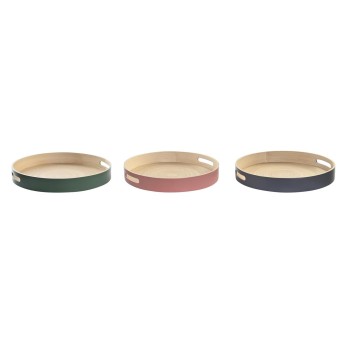 Tabuleiro DKD Home Decor 38 x 38 x 5,5 cm (3 Peças)
