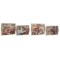 Jogo de Bandejas DKD Home Decor Multicolor Madeira MDF 40 x 30 x 6 cm (2 Unidades)
