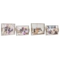 Jogo de Bandejas DKD Home Decor Multicolor 40 x 30 x 6 cm Madeira MDF (2 Unidades)