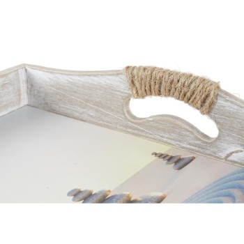 Jogo de Bandejas DKD Home Decor 40 x 30 x 6 cm Madeira MDF (2 Unidades)